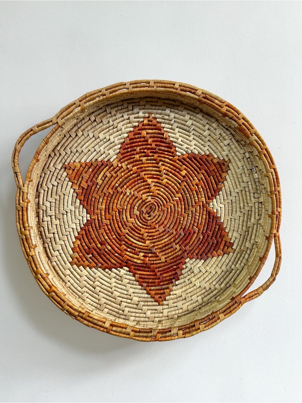 Vintage Handwoven Southwestern Basket Weave Decor
